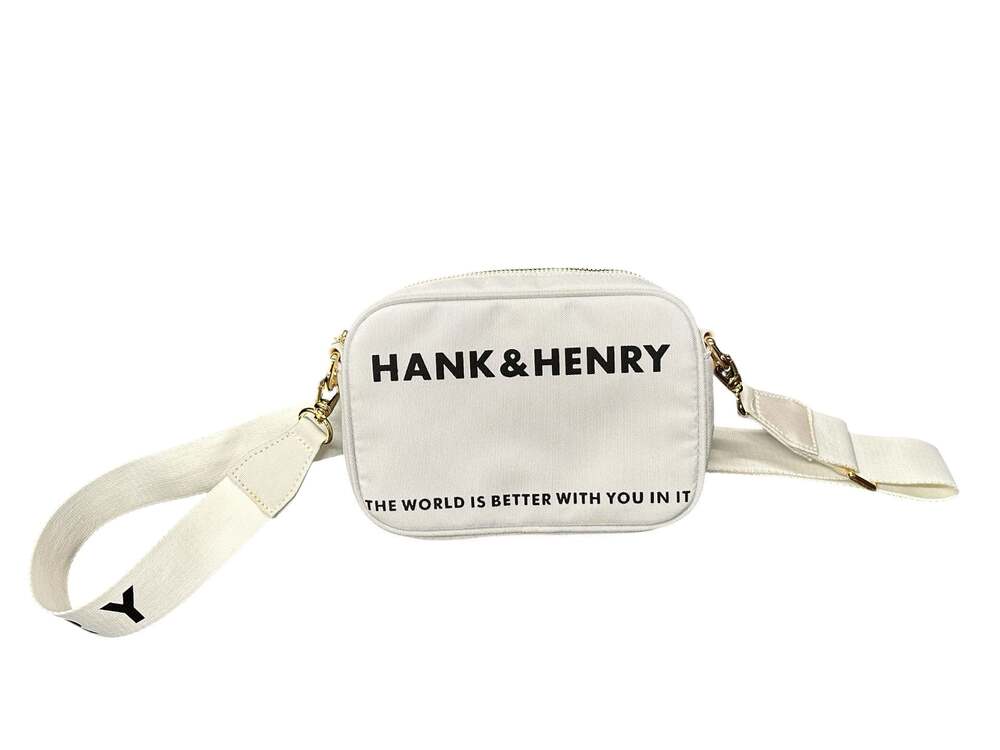 Hank & Henry White Crossbody Bag The World Is Better With You In It